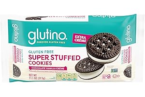 Glutino Super Stuffed Chocolate Vanilla Cream Cookie, 11.1 Ounce