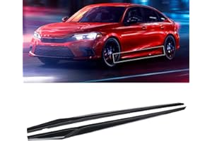 NINTE Side Skirt Fit for 2022 2023 2024 Honda Civic Sedan 4 Door Gloss Black Extension Rocker Panels Line Protector Side Rocker Panels Extension Lip