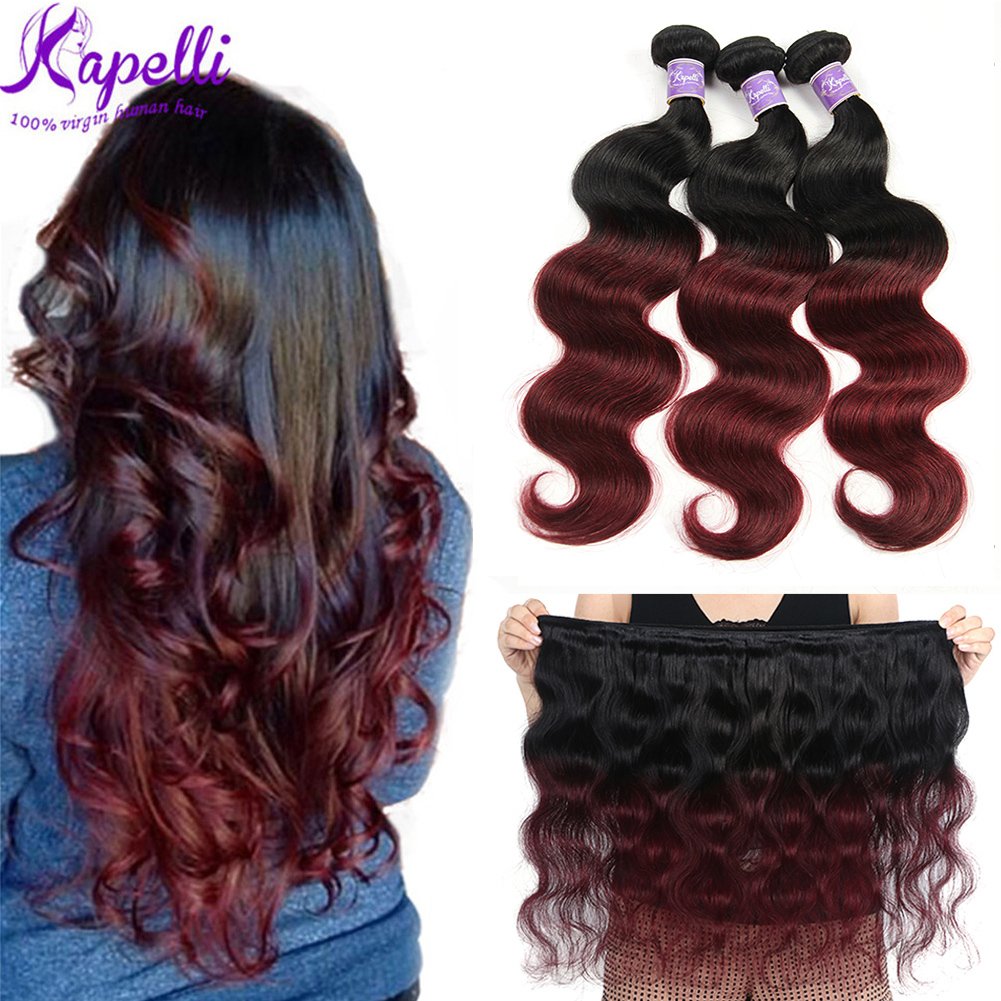 Best Hair Extensions Ombre Brazilian Hair Body Wave Bundles 3pcs