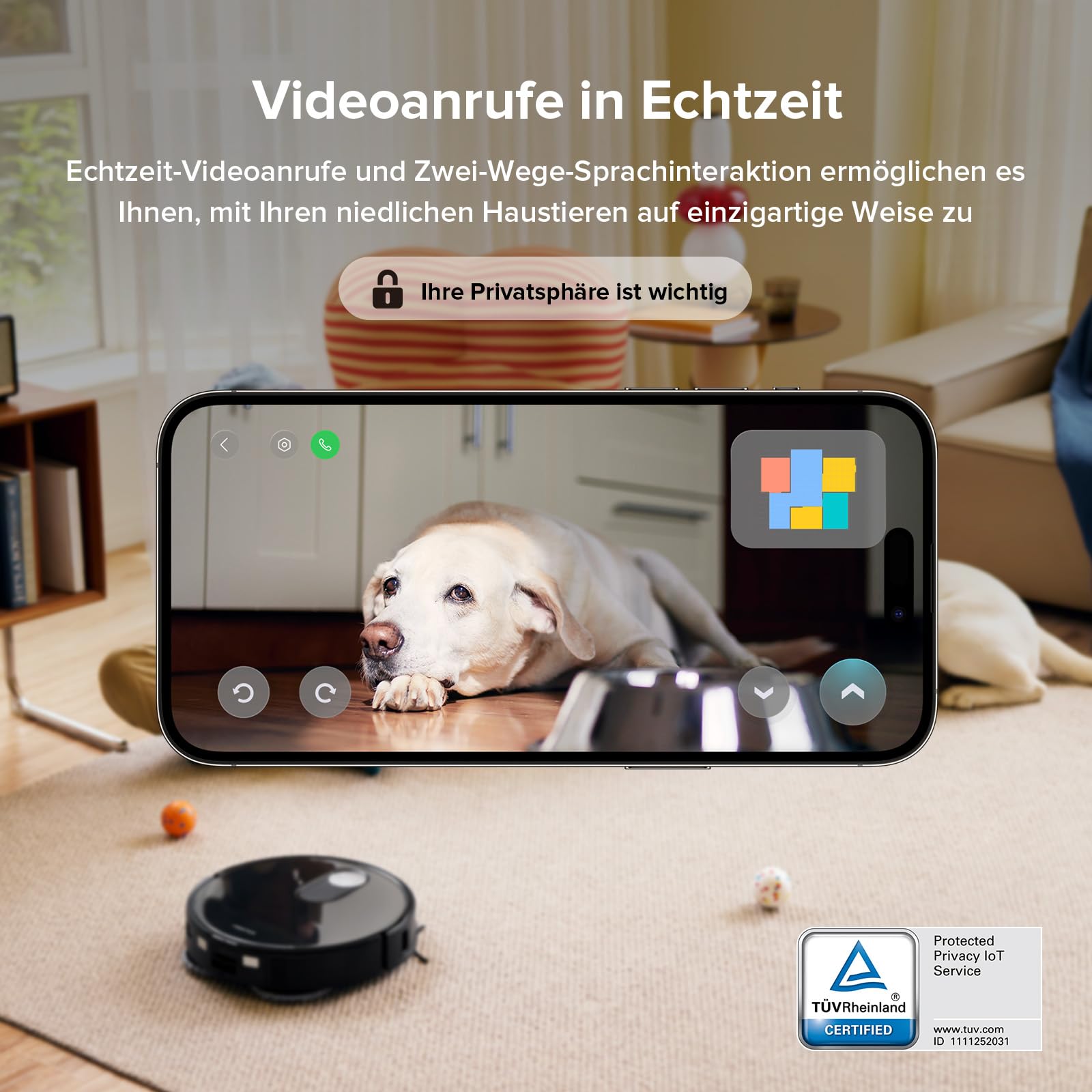 roborock Qrevo Slim Saugroboter mit Wischfunktion – 8,2 cm Ultra-Slim Design, StarSight 3D ToF Navigation, 11,000Pa HyperForce Saugleistung, 8-in-1 Dock, FlexiArm Seitenbürste