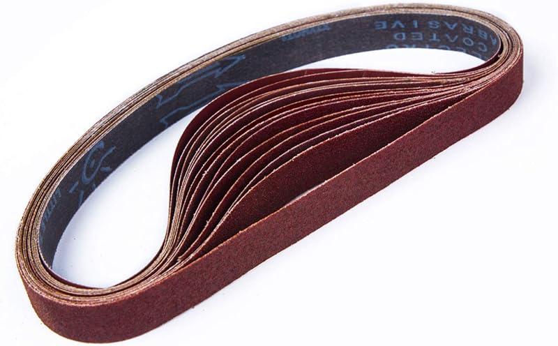 STEBrUAM Sanding Belts 25 x 762 mm 15 Pack 80/120/150/240/400 Grits