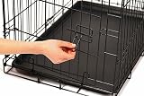 Cardys Medium Dog Crate 30 Inch Dual Doors Folding Metal Frame Easy Clean Tray view 7