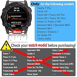 ZPJPPLX 26mm Compatible with Garmin Tactix 7 Pro