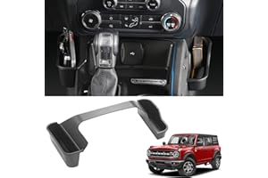 Ecarzo Center Console Shifter Storage Box for Ford Bronco 2021 2022 2023 2024 Accessories, Organizer Gear Shift Storage Tray Additional Interior Gear Side Storage Bronco Accessories 2/4 Door