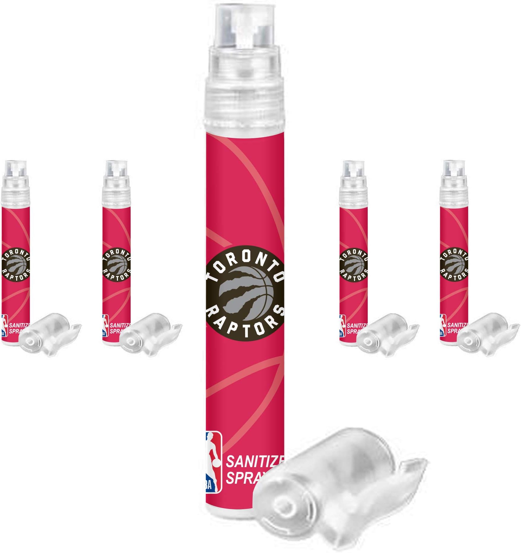 NBA Toronto Raptors Hand Sanitizer Spray Pen 5-Pack. NBA Gifts for Men Women. Ideal Stocking Stuffers