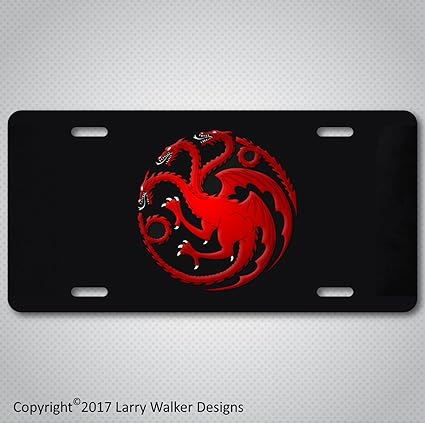 Amazon Com House Targaryen Game Of Thrones Aluminum License Plate