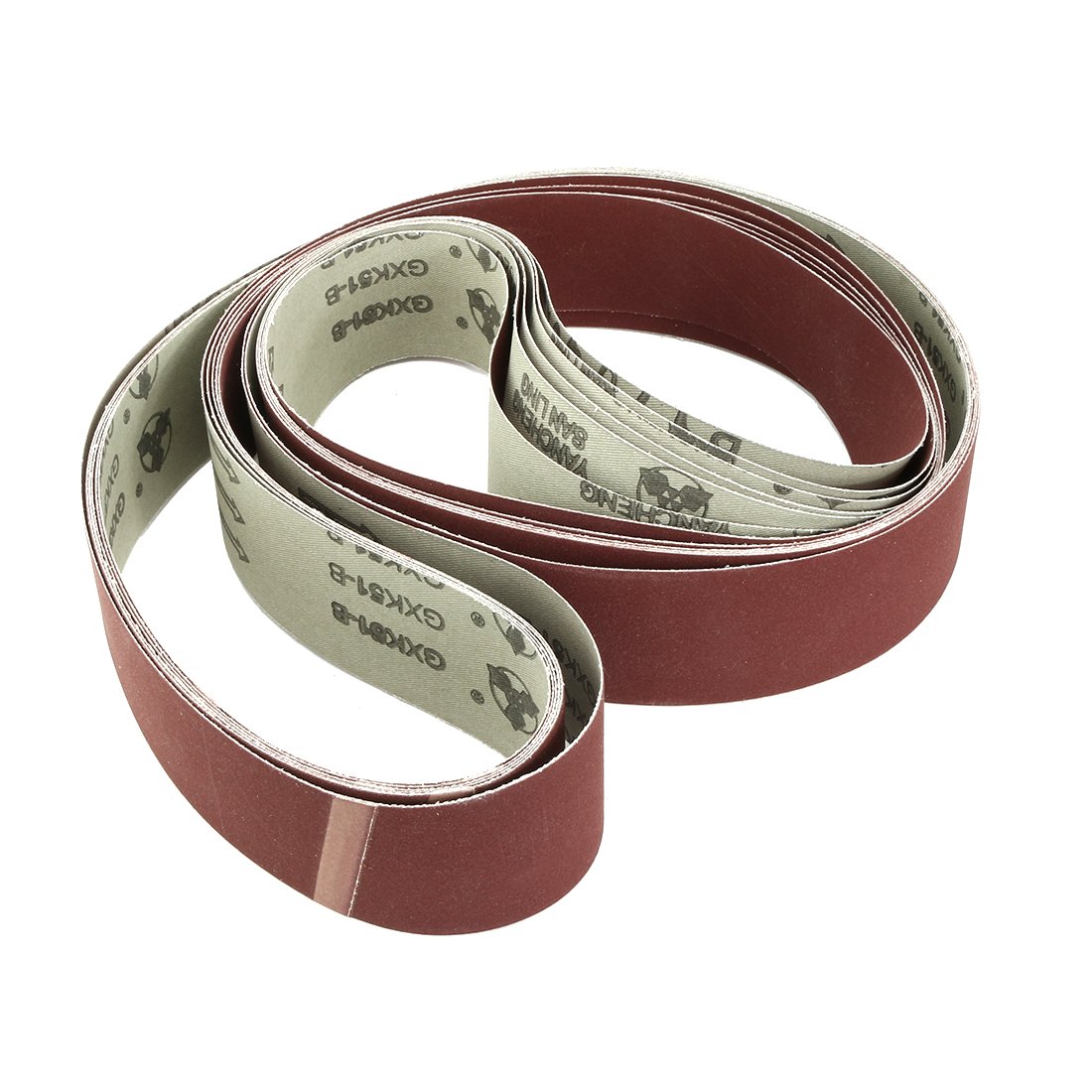 Sourcingmap 2-Inch x 72-Inch Aluminum Oxide Sanding Belt 320 Grits Sandpaper Lapped Joint for Belt Sander 6pcs