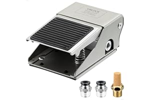VIILOCK Pneumatic Foot Pedal Valve Kit, 1/4" NPT 3 Way 2 Position Momentary Nonslip Foot Control Switch FV320