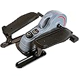 Sunny Health & Fitness 2-in-1 Sit/Stand Mini Elliptical Machine, Portable Under Desk Peddler Exerciser for Senior Home Workout, Optional Free Sunnyfit App Bluetooth Link, Handlebars or Resistance Band