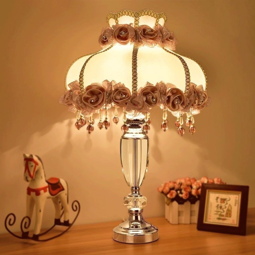 european crystal table lamp rose