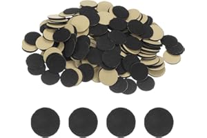 HARFINGTON 240pcs Round Adhesive Felt Circles, 20mm 3/4" Pre Cut Felt Craft Stickers Non-Woven Mini Felt Fabric Circles for DIY Sewing Handcraft Cut Projects Craft Finishing, Black