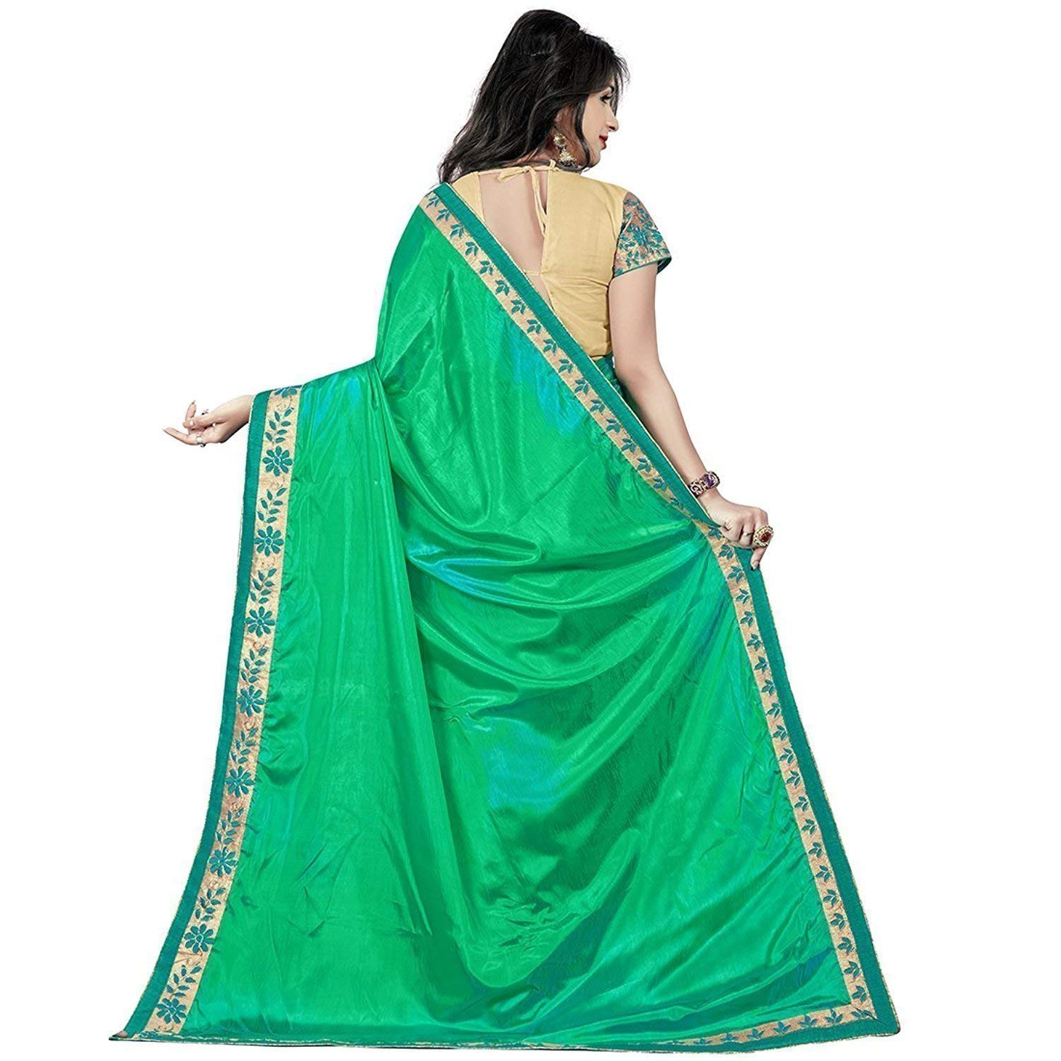 om sai latest creation silk saree with blouse piece