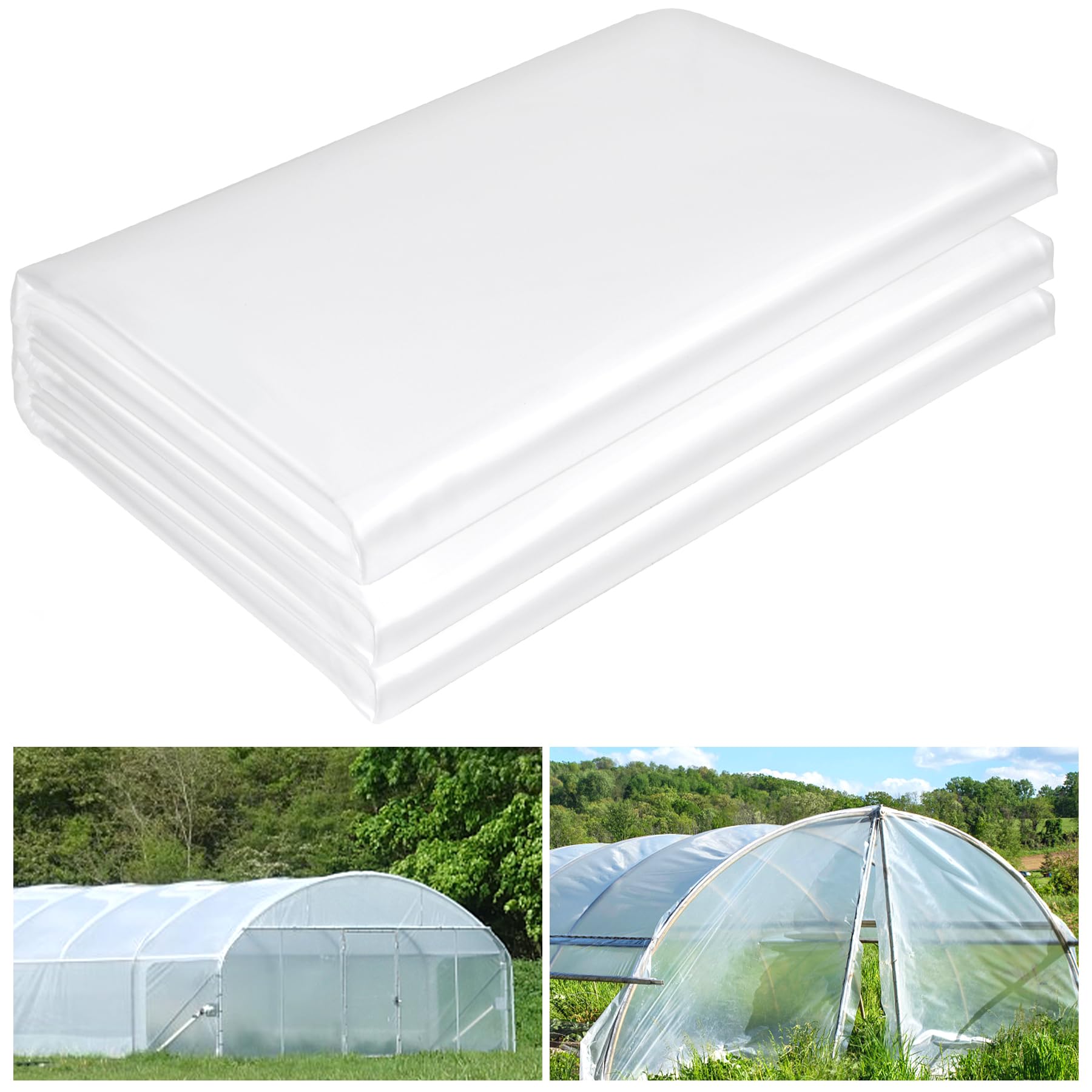 25 x 40 FT Clear Greenhouse Plastic Sheeting, 6 Mil