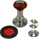 58.50mm Ripple-Dis Set Reddish Brown Wooden Jellyfish Handle Coffee Tamper | Automatic Impact Adjustable Constant Pressure and Auto-leveling five sizes and eight combination sets are available