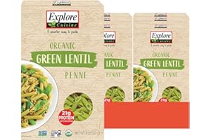 Explore Cuisine Organic Green Lentil Penne, 6x227g