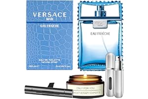 PERFUME4ALL Eau Fraiche Cologne for Men 3.4 oz.EDT Spray - Gift Set Pack With Lavender Soy Candle, Car Air Fresheners, and Empty Travel Perfume Atomizer