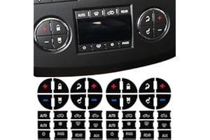 Hirificing 2PCS AC Dash Button Repair Kit for Chevy, Dash Replacement A/C Radio Panel Control Buttons Stickers for Select 07-