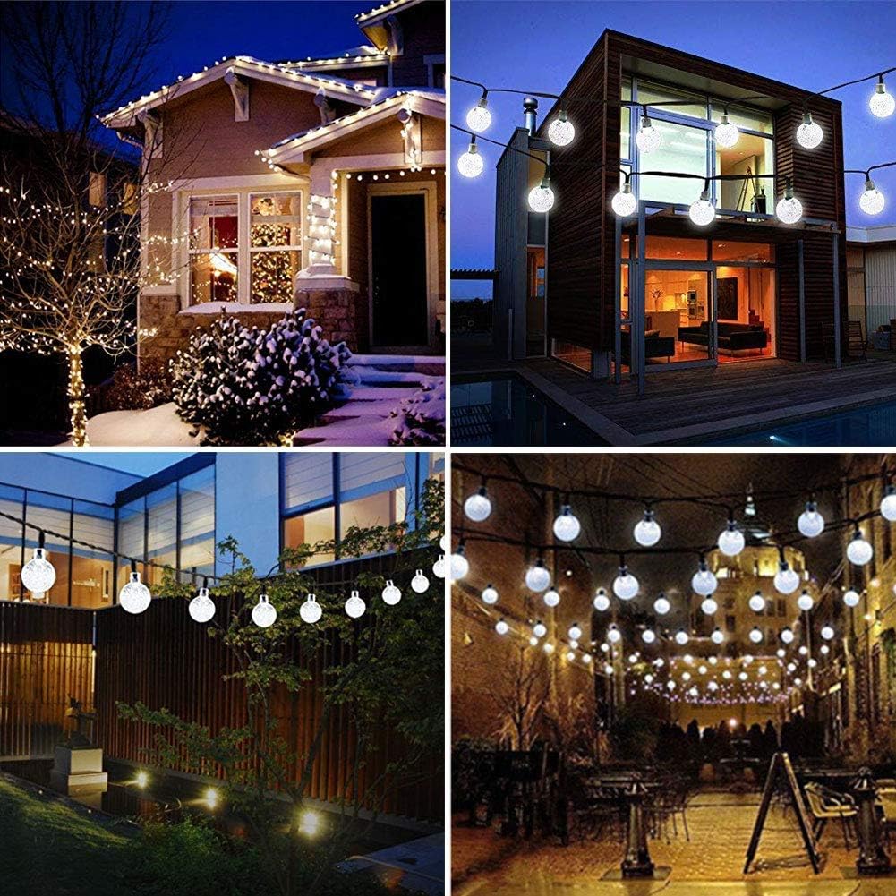 Useber Solar Lights Outdoor Garden, 24Ft 50LED Waterproof Crystal Globe Fairy Lights for Gazebo,Camping,Party - Image 3
