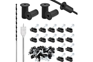 TLPCRKI Starlink Cable Routing Kit for 3/4'' Wall Hole, Starlink Installation Kit, 4PCS Starlink Wall Grommets Accessories with 30 Wall Wire Clips, 1" Spade Drill Bit, 5/16" Long Drill Bit