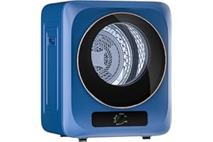 Zynkez Portable Clothes Dryer, 110V Electric Compact Laundry Dryer with Stainless Steel Tub for Apartments, Dorms, RVs (Blue)
