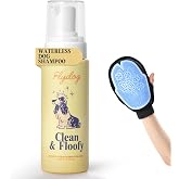 Clean and Floofy Dry Dog Shampoo with Glove &ndash; No Rinse Spray Foam, Anti-Itch, Odor Control, Moisturizing &amp; Conditioning, Hydrating, Detangling, Sulfate-Free Waterless Pet Bath Wash for Dogs &amp; Puppies