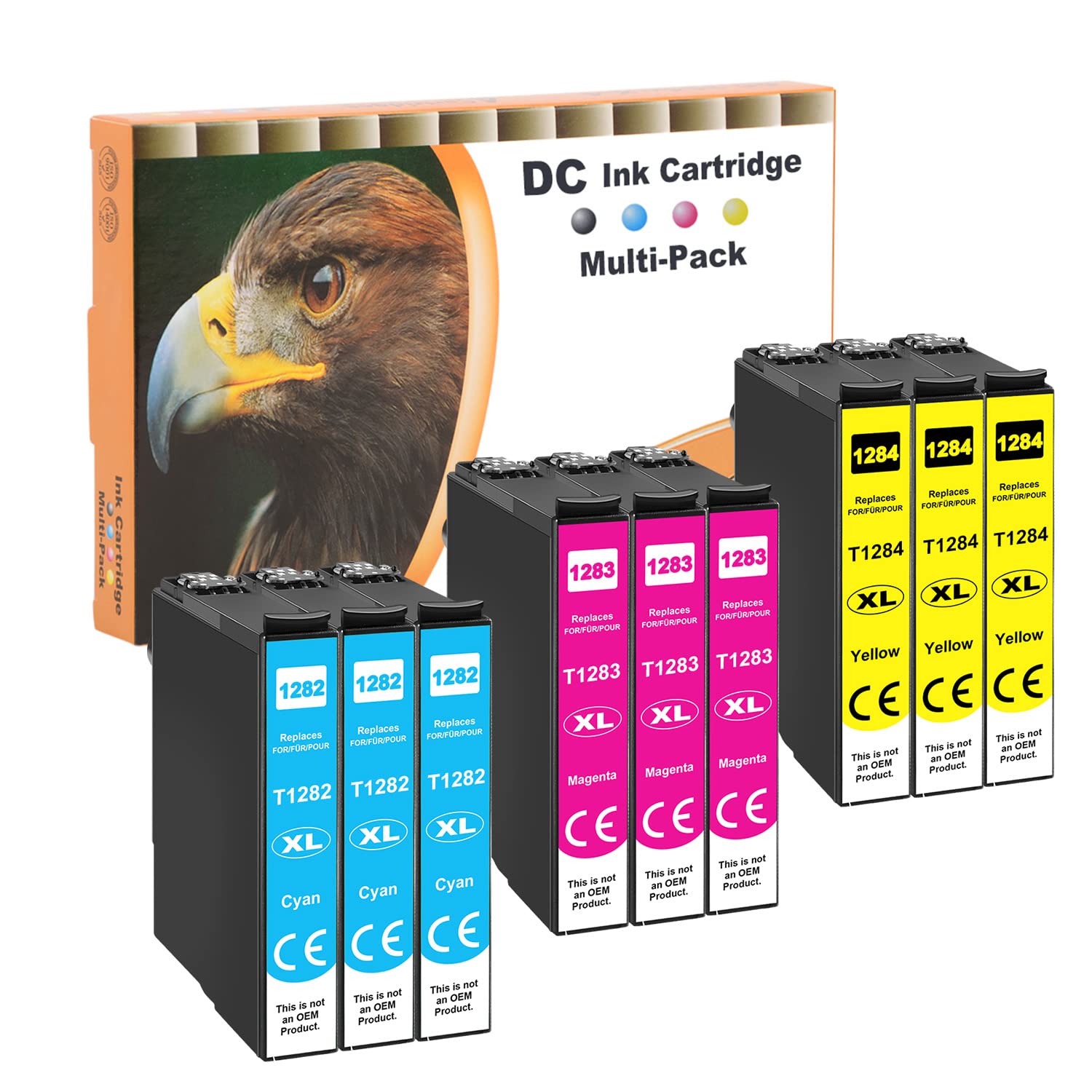 D&C 9x Compatible Ink Cartridge Replacement for Epson T1285 - T1282 T1283 T1284 for Epson Stylus S22 SX125 SX130 SX230 SX235 W SX420 W SX425W SX430W SX435 W SX438W SX440 W SX445W BX305F