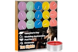 Mixed Color Tealight Candles Bulk - Mini Votive Shabbat Candles Tea Lights Tea Tree Lights with Cotton Wick for Home,Pool,Sha