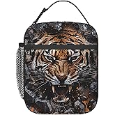 cromcu Insulated Lunch Box for Men Women Kids Tiger Lunch Box for Work,Picnic,School,Travel,Hiking,Beach or Fishing Polyester Tiger Theme Lunch Bag