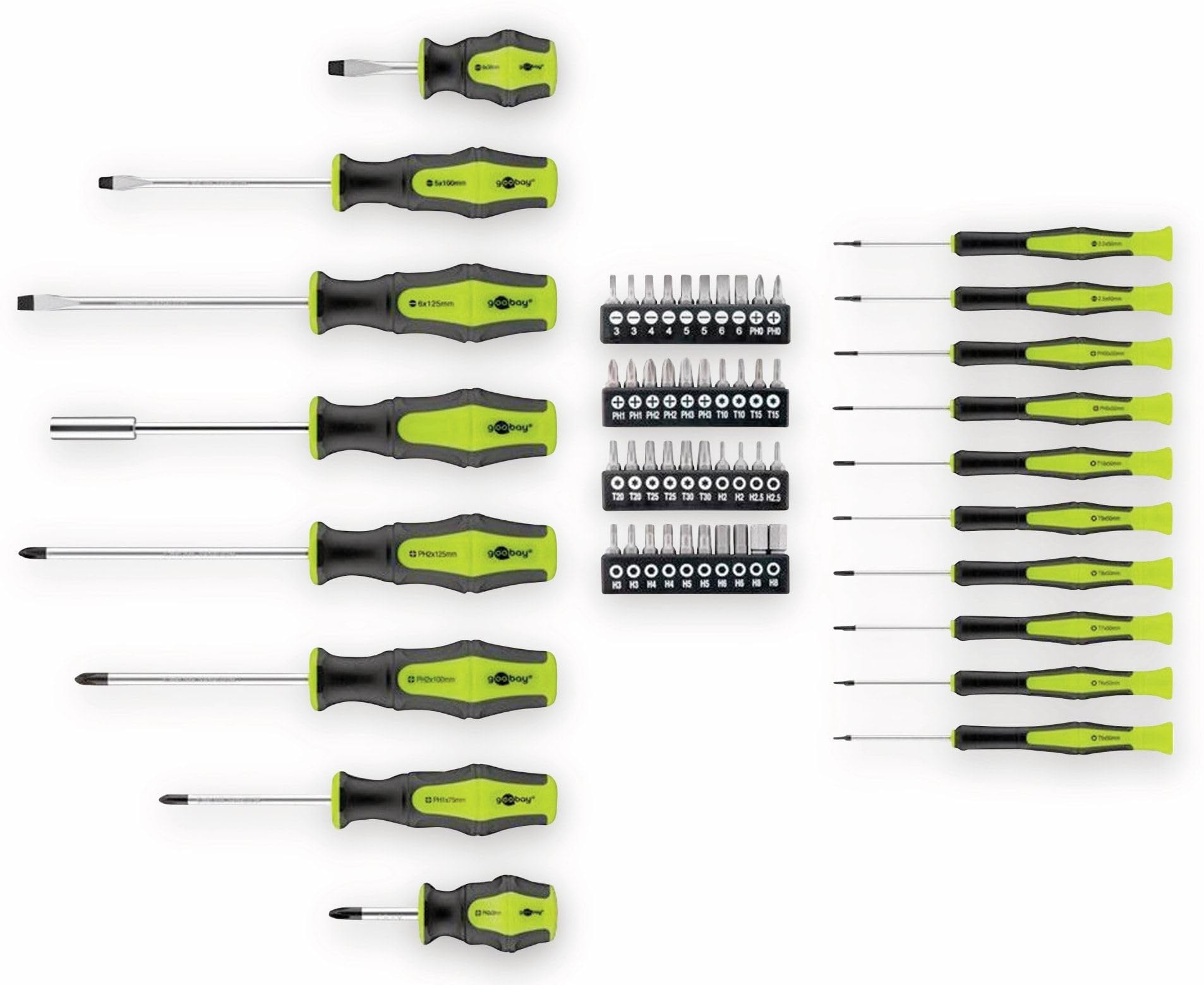 Goobay 58-Piece Screwdriver case for All Common screwdriving and Assembly Work - 74005