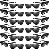 ASTARON Black Sunglasses Bulk 24 Pack Neon Party Favors Summer Pool Wedding