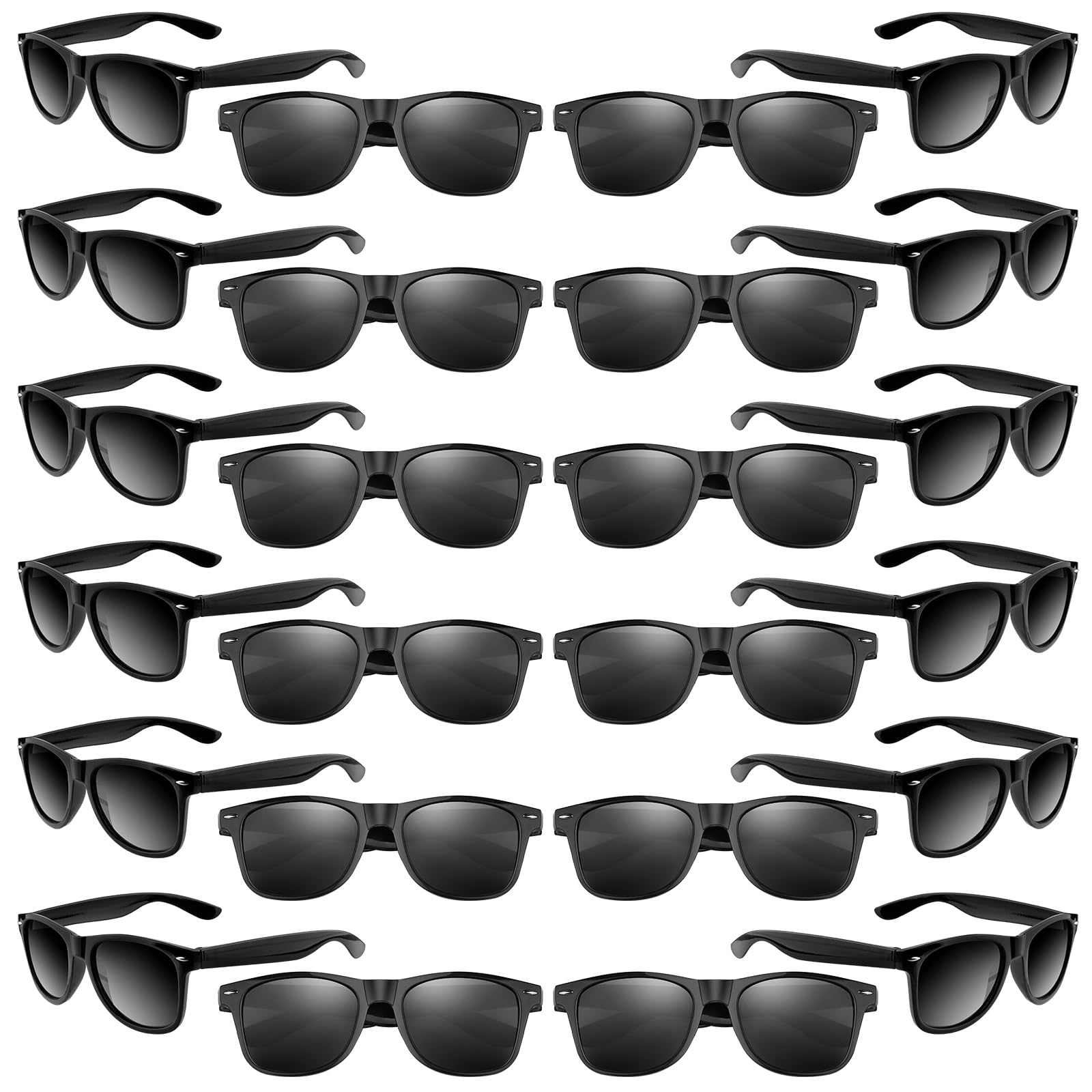 Photo 1 of ASTARON Black Novelty Sunglasses Bulk, 24 pack Neon Novelty Sunglasses Party Favors for Summer Beach Pool Wedding Party, Great Gift for Pool, Birthday Party Supplies Goody Bag Favors
