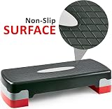 Crystals Exercise Step Platform Dual-Height 10/15 cm Black Red view 5