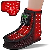 HAIYUE Red Light Therapy Wrap for Feet, Infrared Light Therapy for Ankle, 6000mAh Battery Portable Adjustable Cordless Red Light Pad for Foot Joint Muscle Comfort, 660nm & 850nm