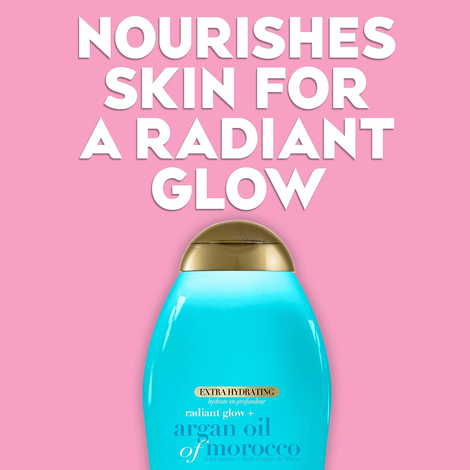 OGX Radiant Glow + Argan Oil of Morocco Extra Hydrating Lotion, 19.5 Fl Oz (Pack of 1): Beauty