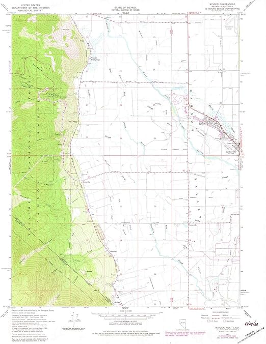 YellowMaps Minden NV topo map, 124000 Scale, 7.5 X 7.5