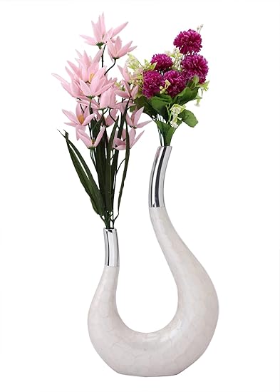 Buy Zahab Blanco Aluminium Unbreakable Flower Vase Online At Low