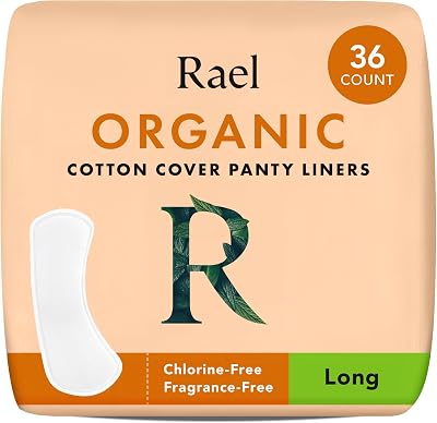 Rael Organic Cotton Panty Liners Light Absorbency 36 Count