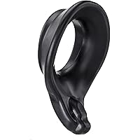 PerfectFit Brand Cock Armour Cock Ring, TPR/Silicone Blend, Body Ring, Durable, Comfortable, Moderate-Firm Fit, Black, Large