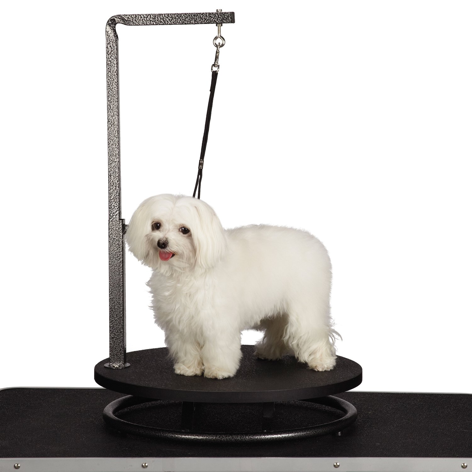 Pet Edge Master Equipment Round Pet Grooming Table Rotatable Black 18