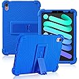 ATOOZ for iPad Mini 7 Case 2024 (A17 Pro),iPad Mini 7th/Mini 6th Generation Case for Kids (2024/2021) with Stand Silicone Case New ipad Mini 6 8.3 inch Tablet Case (Blue)
