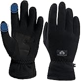 Pioneer Camp Winter Fleece Gloves for Men Women with Touchscreen Fingers Anti-Slip Warm for Cold Weather Running Work Hiking