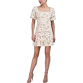 BCBGMAXAZRIA Womens Square Neck Boned Midriff Mini DressDress