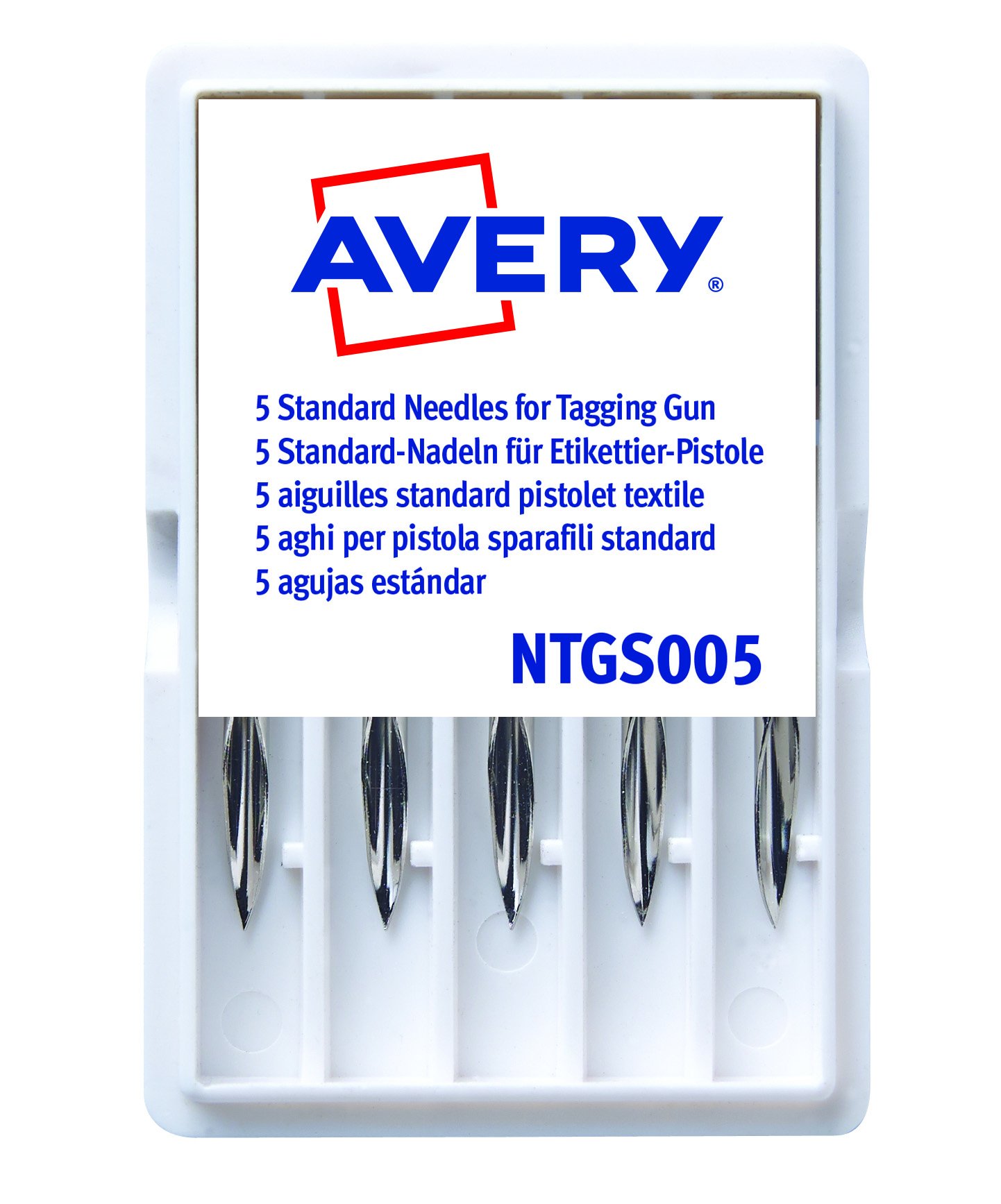 Avery NTGS005 Standard Tagging Gun Needles - Case of 5, Silver