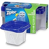 Ziploc Food Storage Meal Prep Containers Reusable for Kitchen Organization, Smart Snap Technology, Dishwasher Safe, Mini Square, 8 Count