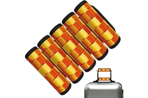 Tailoreadily 5 Pack Luggage Handle Wrap, Cute Luggage Tap Identifiers for Cruise Travel, Suitcase Tags Travel Accessories for Airplane Flying, Orange