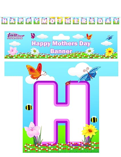Happy Mothers Day Banner For Mums Flower Party Decorations