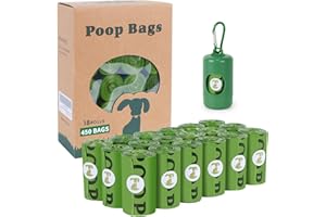 BOTEWO Dog Poop Bag Biodegradable Scented: Leak Proof Dog Waste Bags With 1 Dispenser, 18 Rolls Refills Poop Bags -450 Counts