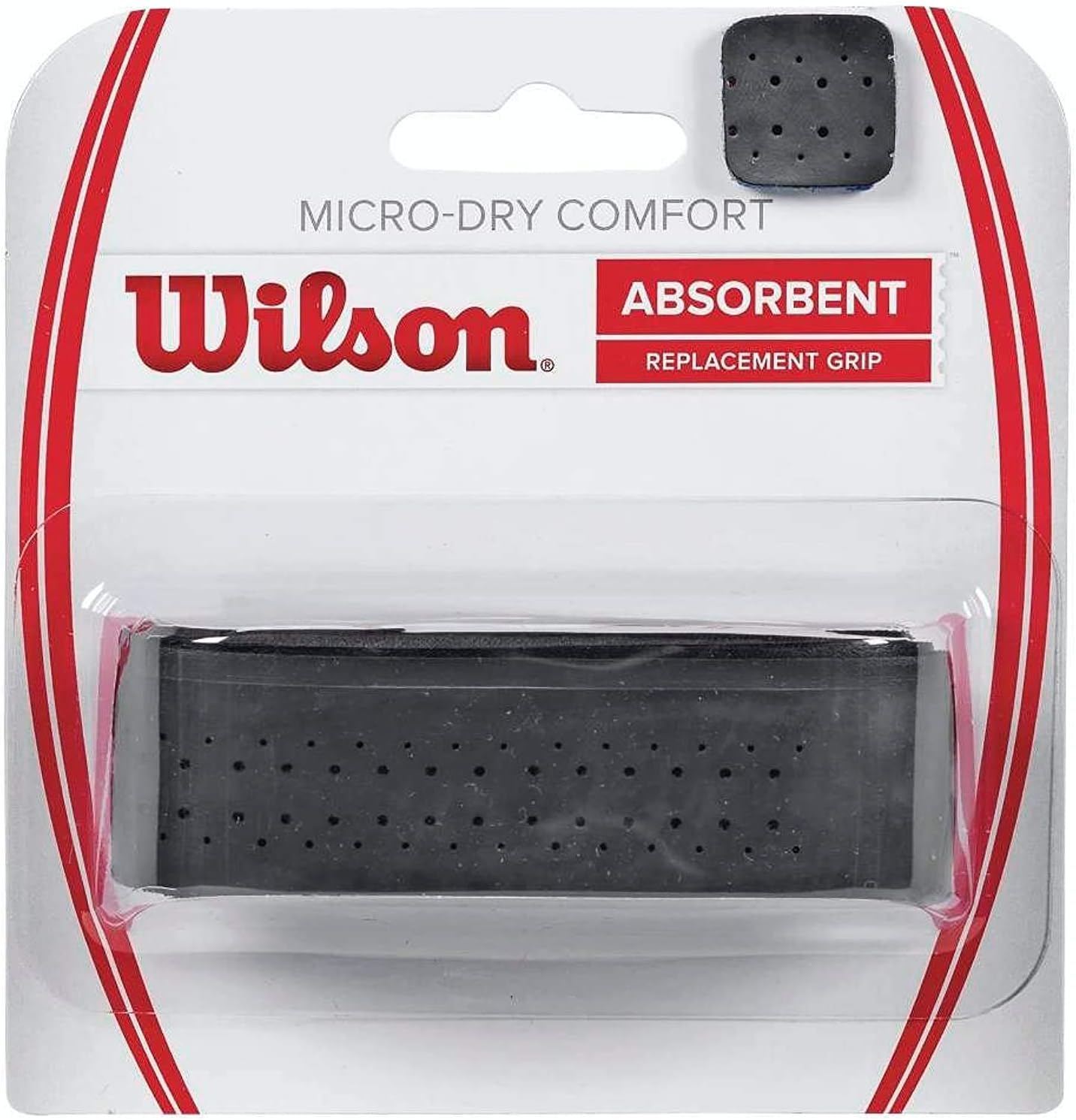 Wilson Micro-Dry Comfort Replacement Grip, Black : Tennis Racket Grips : Sports & Outdoors
