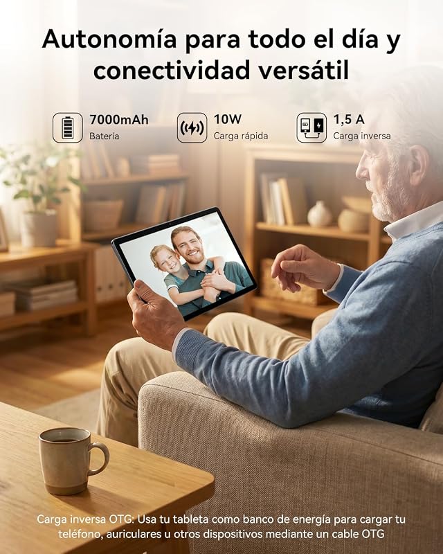 T30 Tablet Android 16 de 11 polegadas (64GB+4TB), Tablet de Estudo