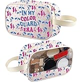 XYANFA Color Guard Clear Makeup Bag Flag Girl Gift Colorguard Mom Team Gift Color Guard Travel Toiletry Bag Organizer Pouch Cosmetic Bag (COLOR GUARD tm)